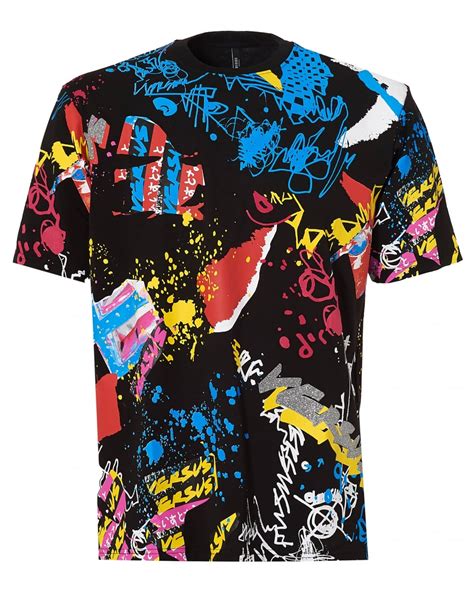 versus versace graffiti t shirt|Graffiti Logo T.